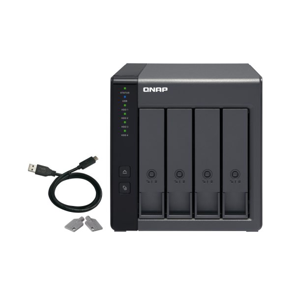 QNAP NAS 4ベイ USB 3.0 TR-004 USB 3.2 Gen 1 RAID Expansion Enclosure - Expand NAS & PC
